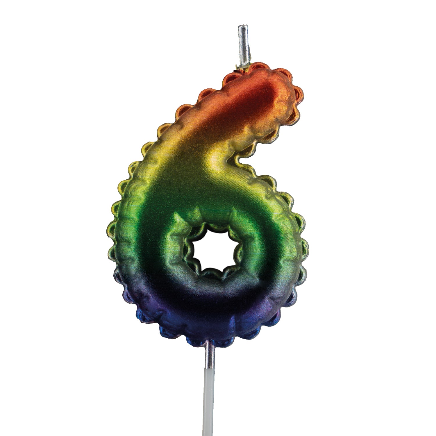 Geburtstags-Kerzen Ballon multicolor Nr. 6