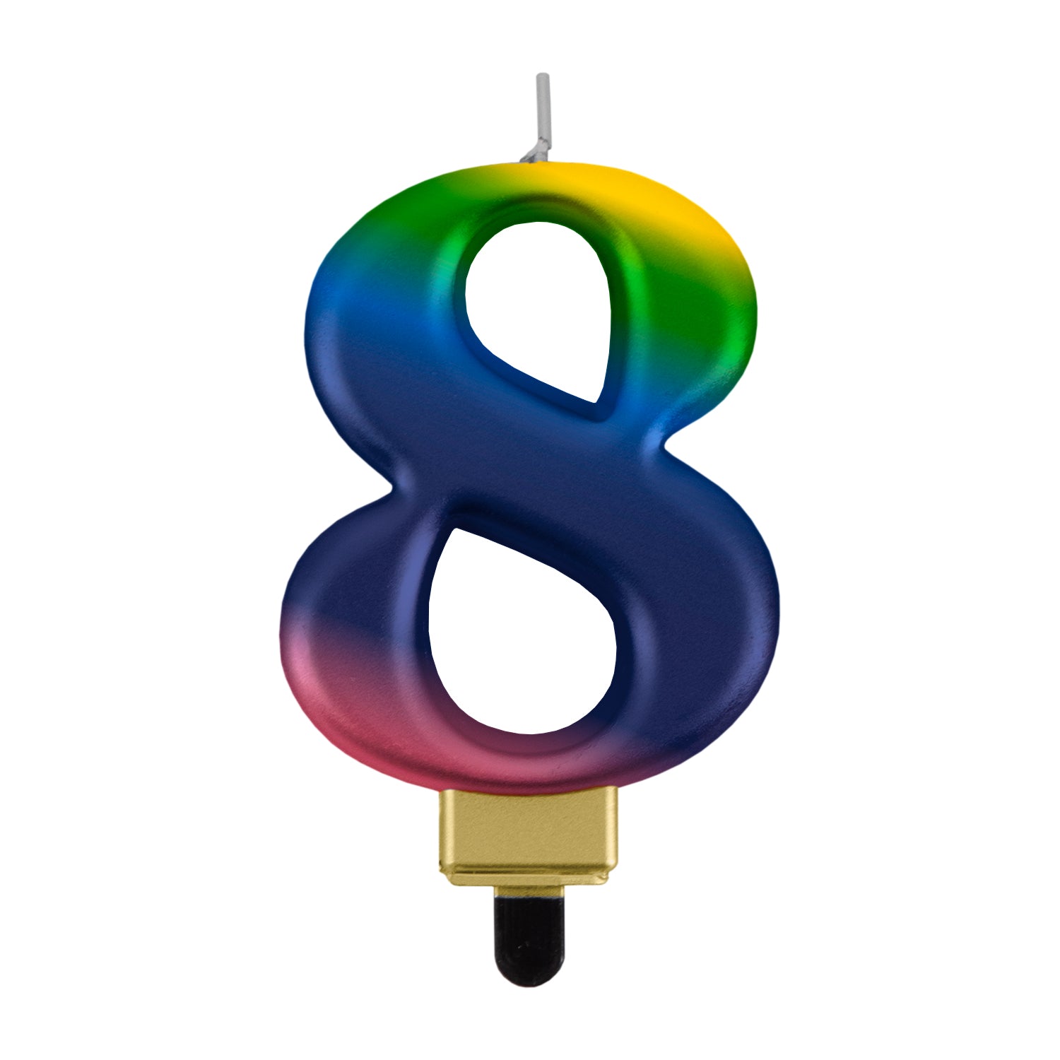Geburtstags-Kerzen metallic multicolor Nr. 8