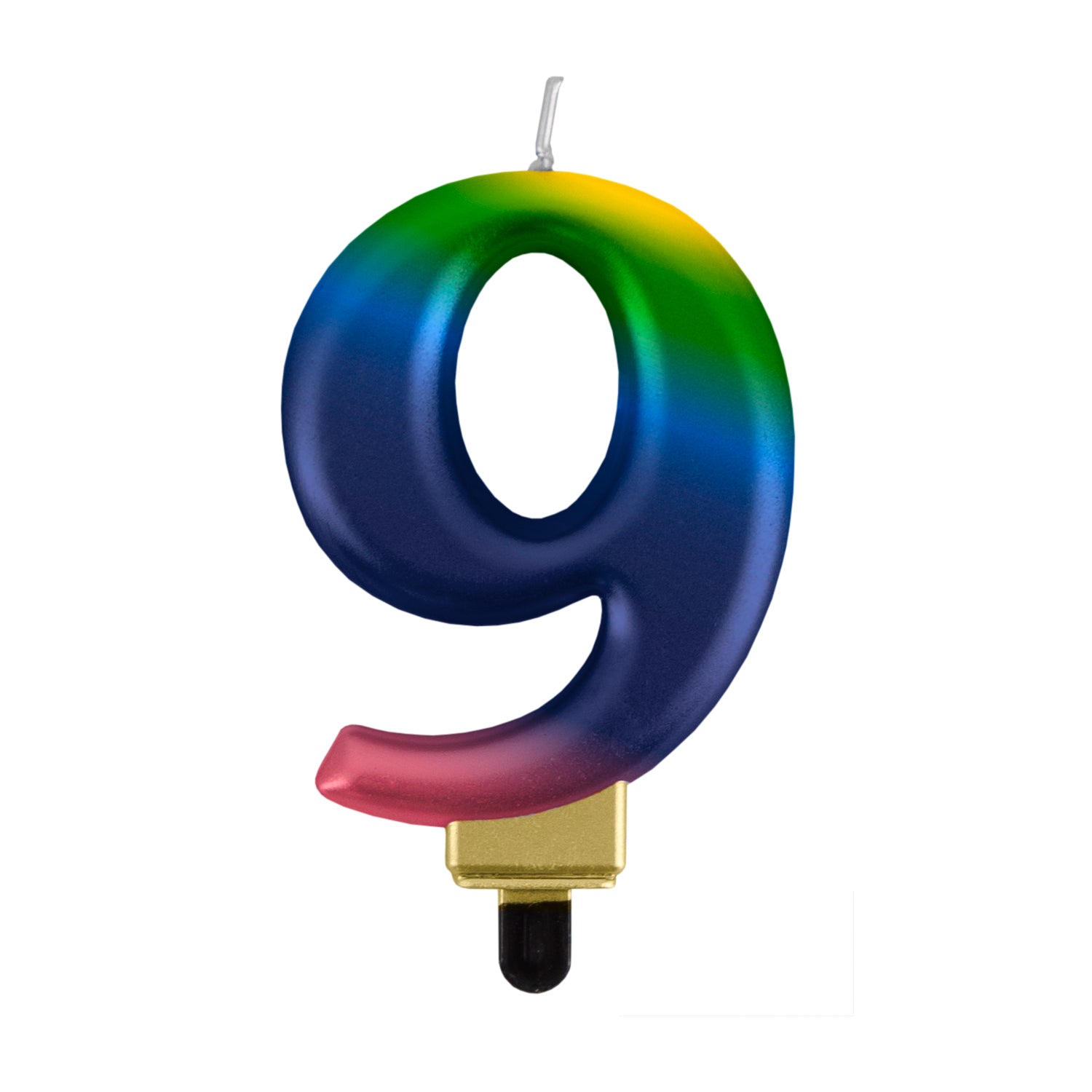 Geburtstags-Kerzen metallic multicolor Nr. 9