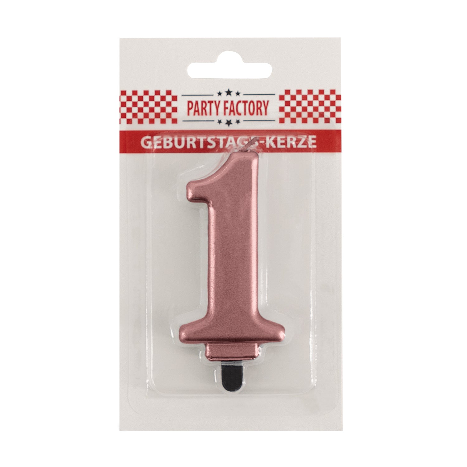 Geburtstags-Kerzen metallic rose Nr. 1 2