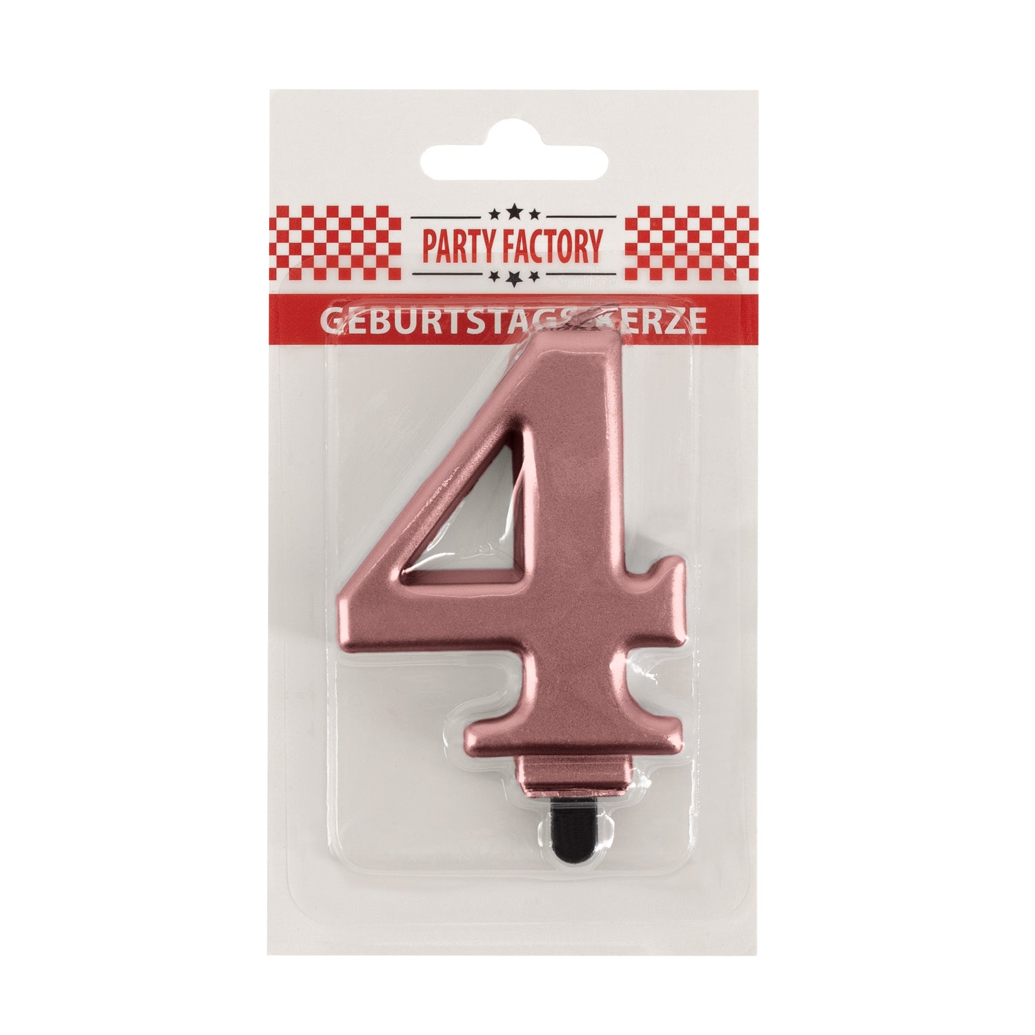 Geburtstags-Kerzen metallic rose Nr. 4 2