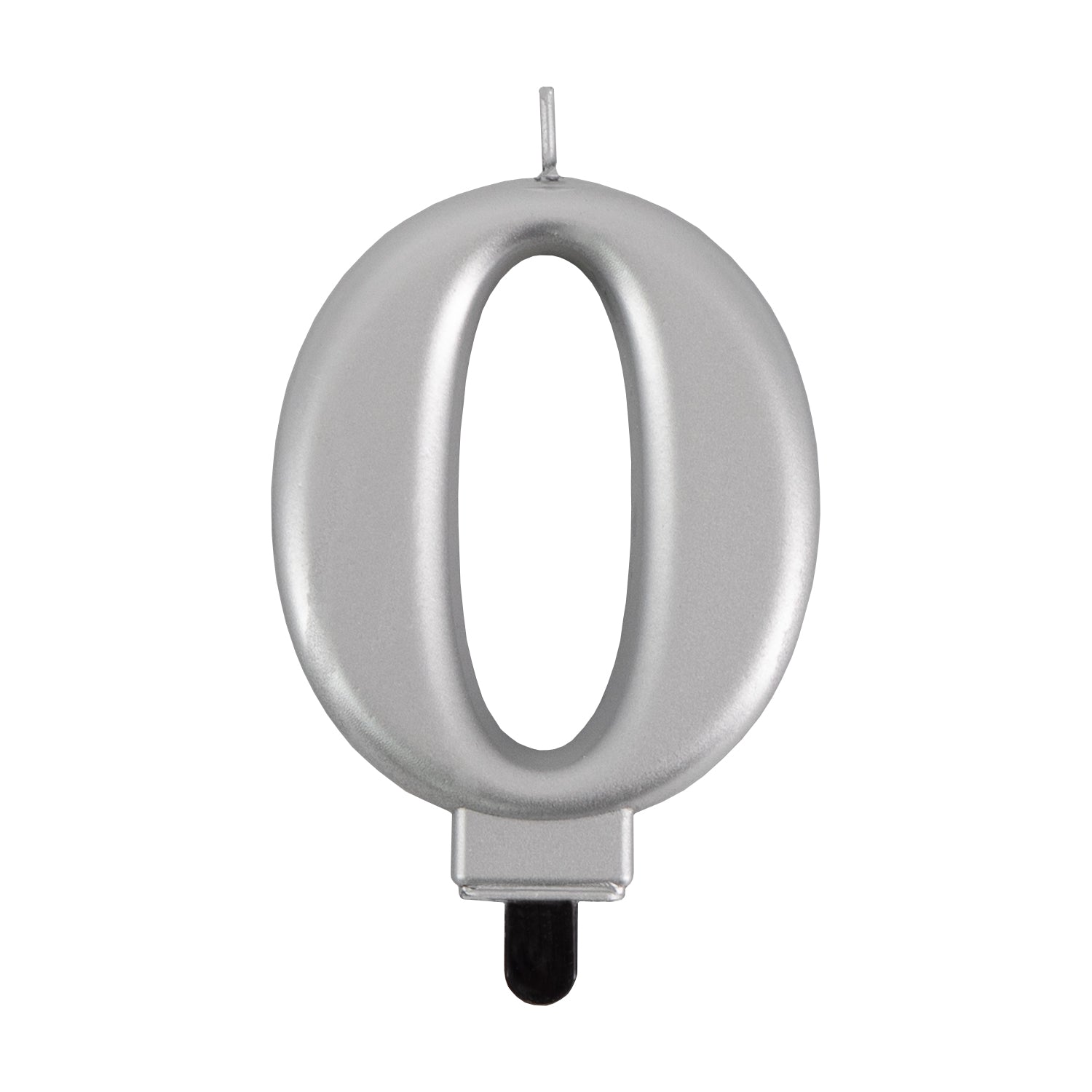 Geburtstags-Kerzen metallic silber Nr. 0