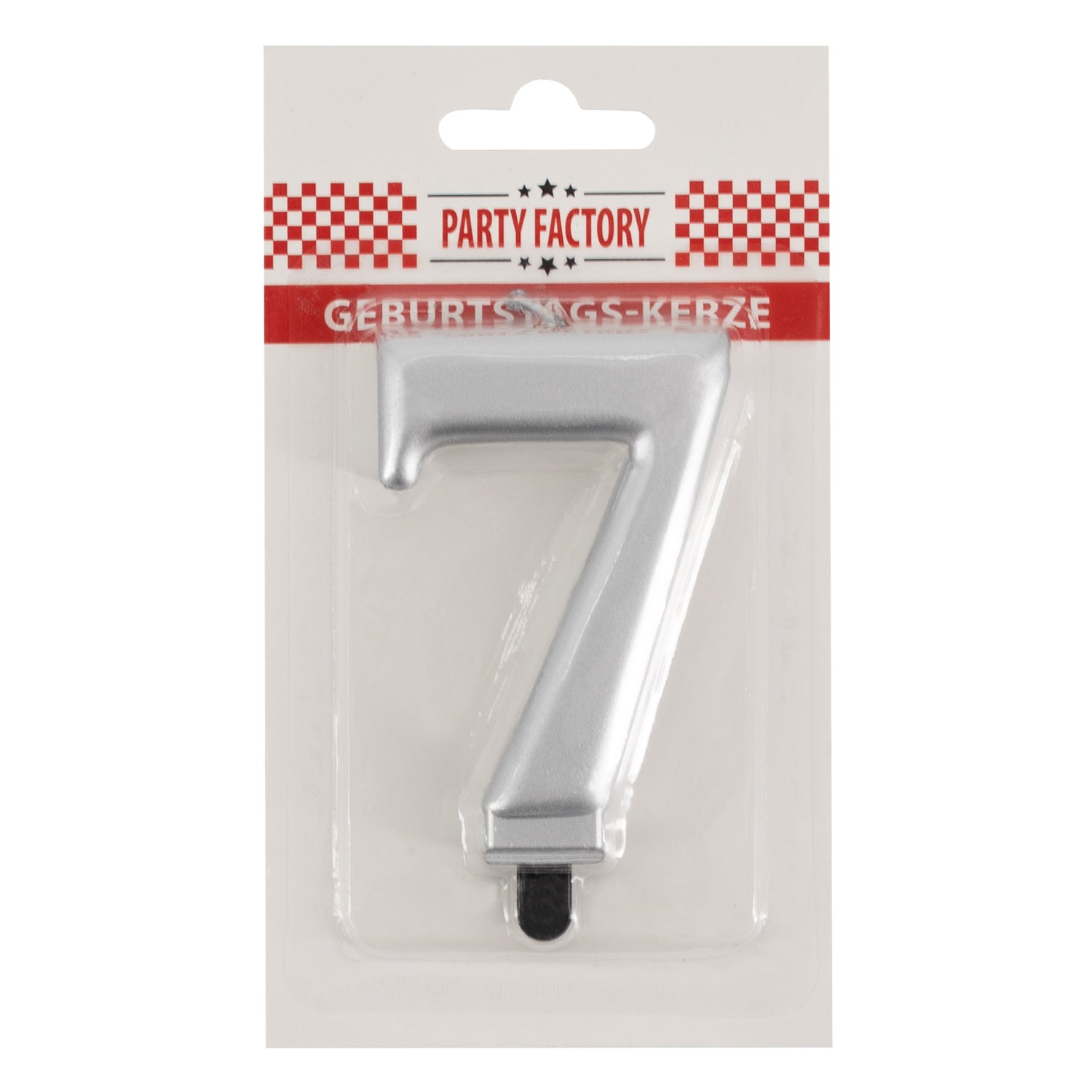 Geburtstags-Kerzen metallic silber Nr. 7 2