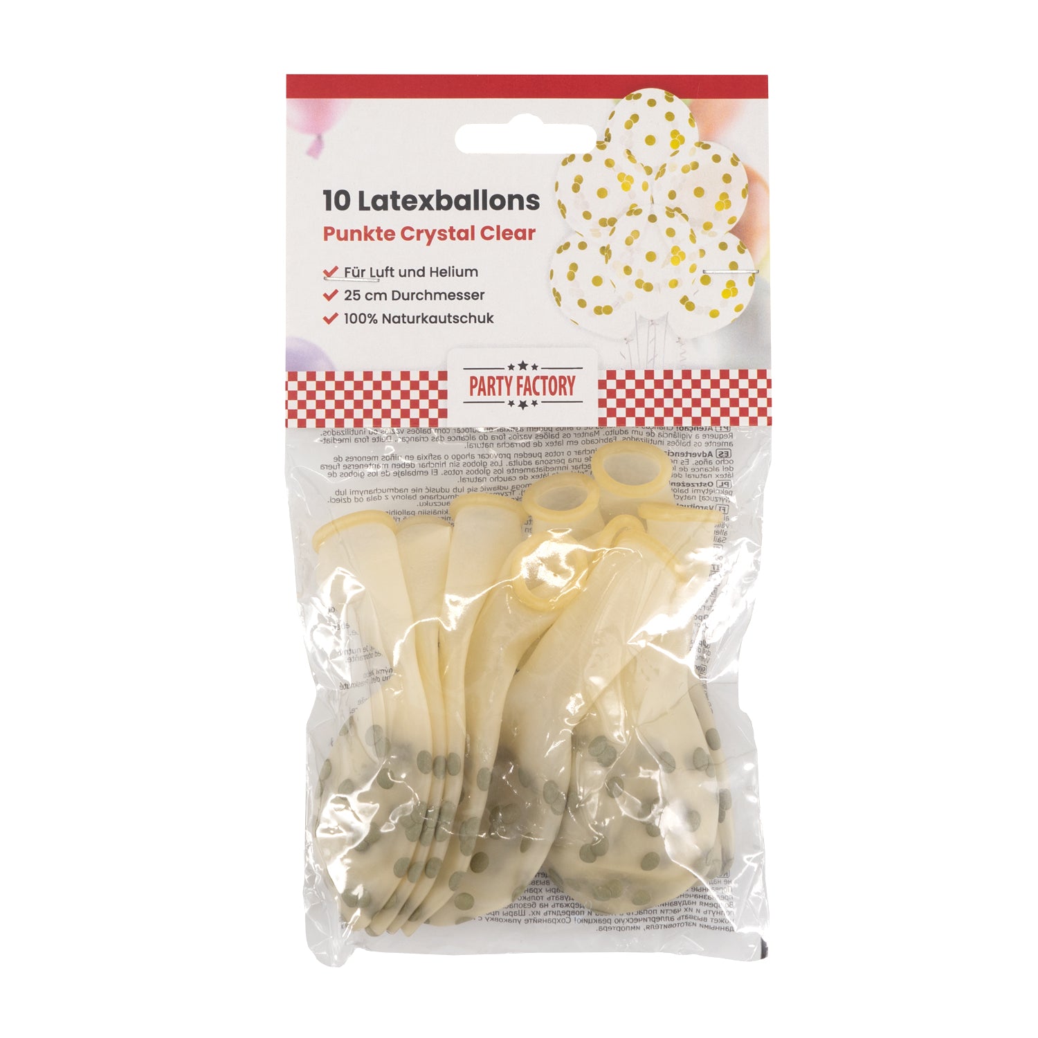 Latexballons 10er Pack Round Confetti 2