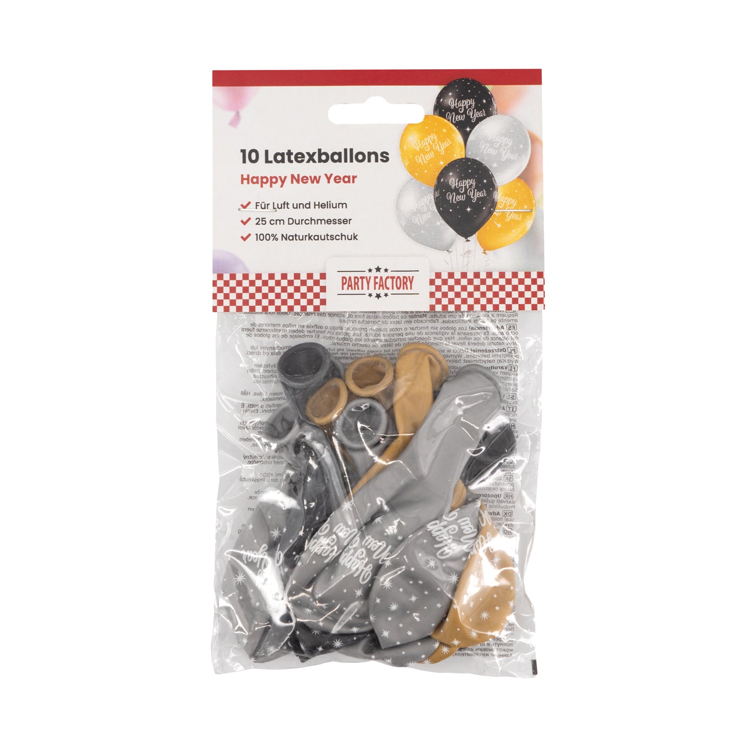 Latexballons 10er Pack Happy New Year 2