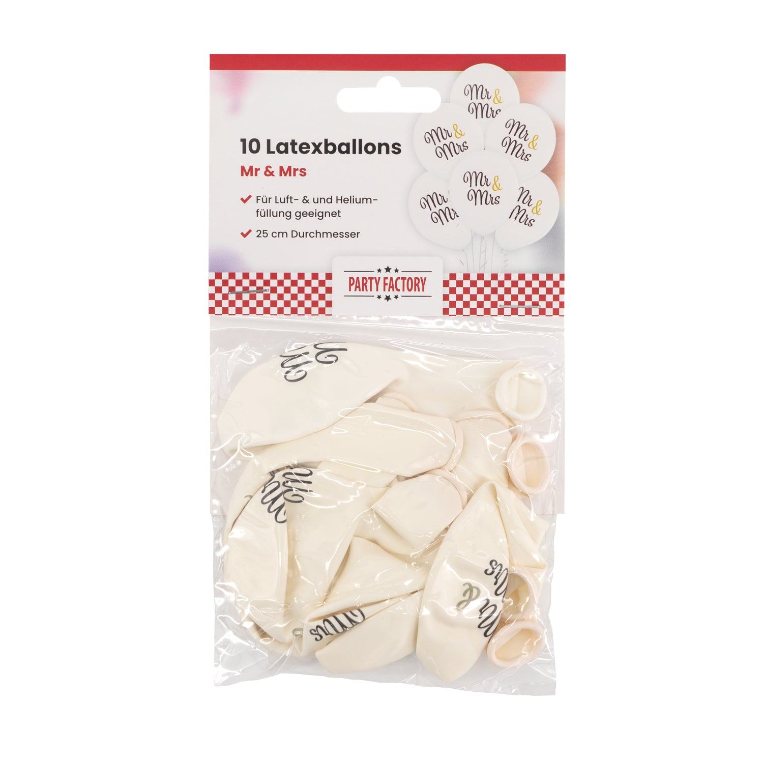 Latexballons 10er Pack Mr & Mrs