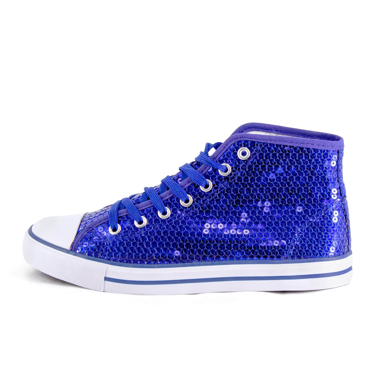 Pailletten Schuhe blau Glitzer Sneaker Damen Herren Größe 36-42 7
