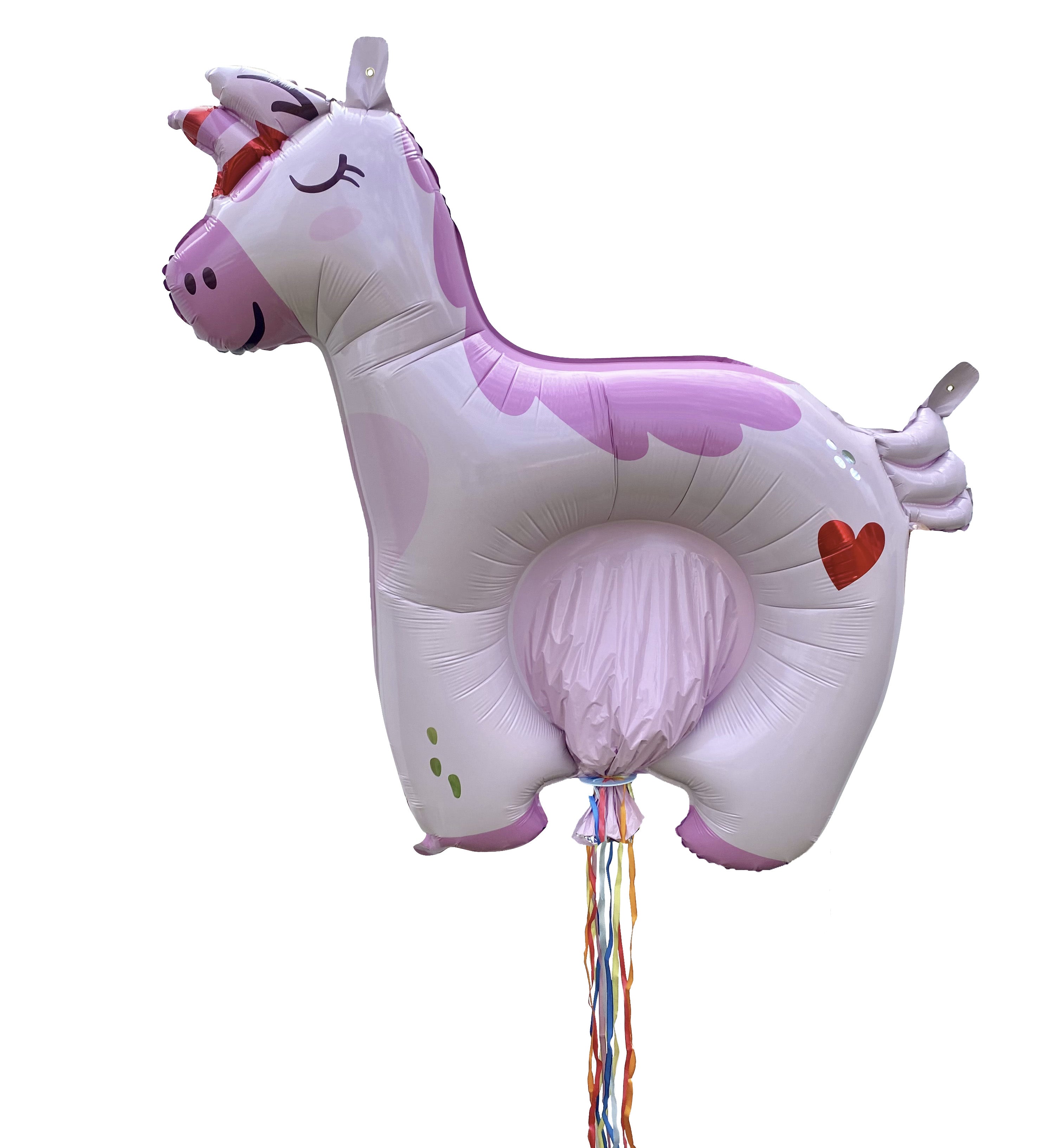 Ziehpinata Einhorn aufblasbar Luft Folie 97×100 cm