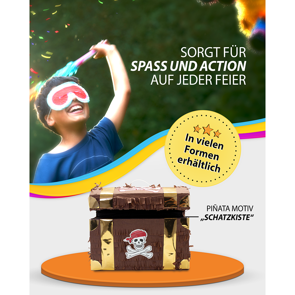 Pinata Schatztruhe für Piraten Partys 3