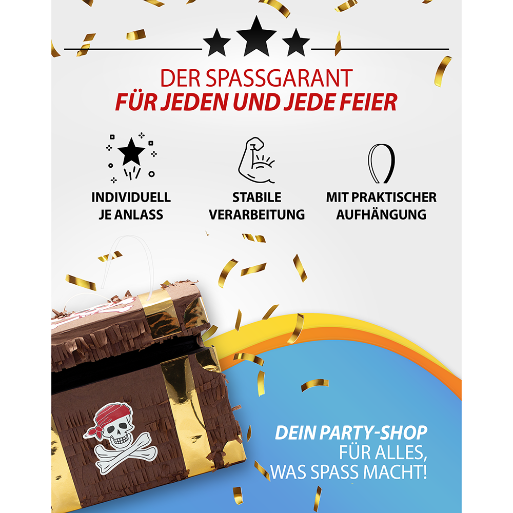 Pinata Schatztruhe für Piraten Partys 7