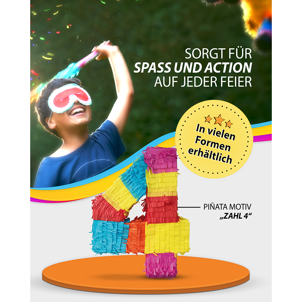 Piñata Zahl 4 3