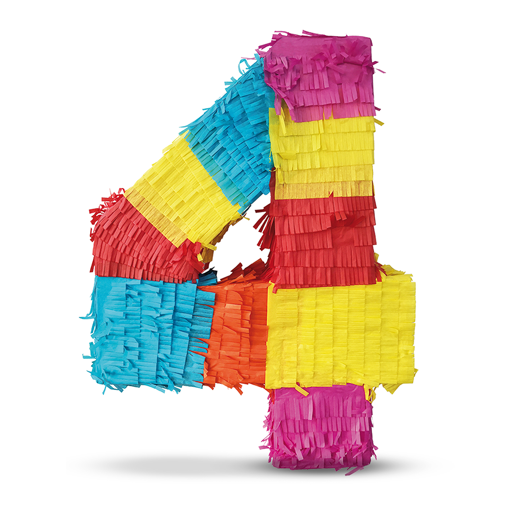 Piñata Zahl 4 8