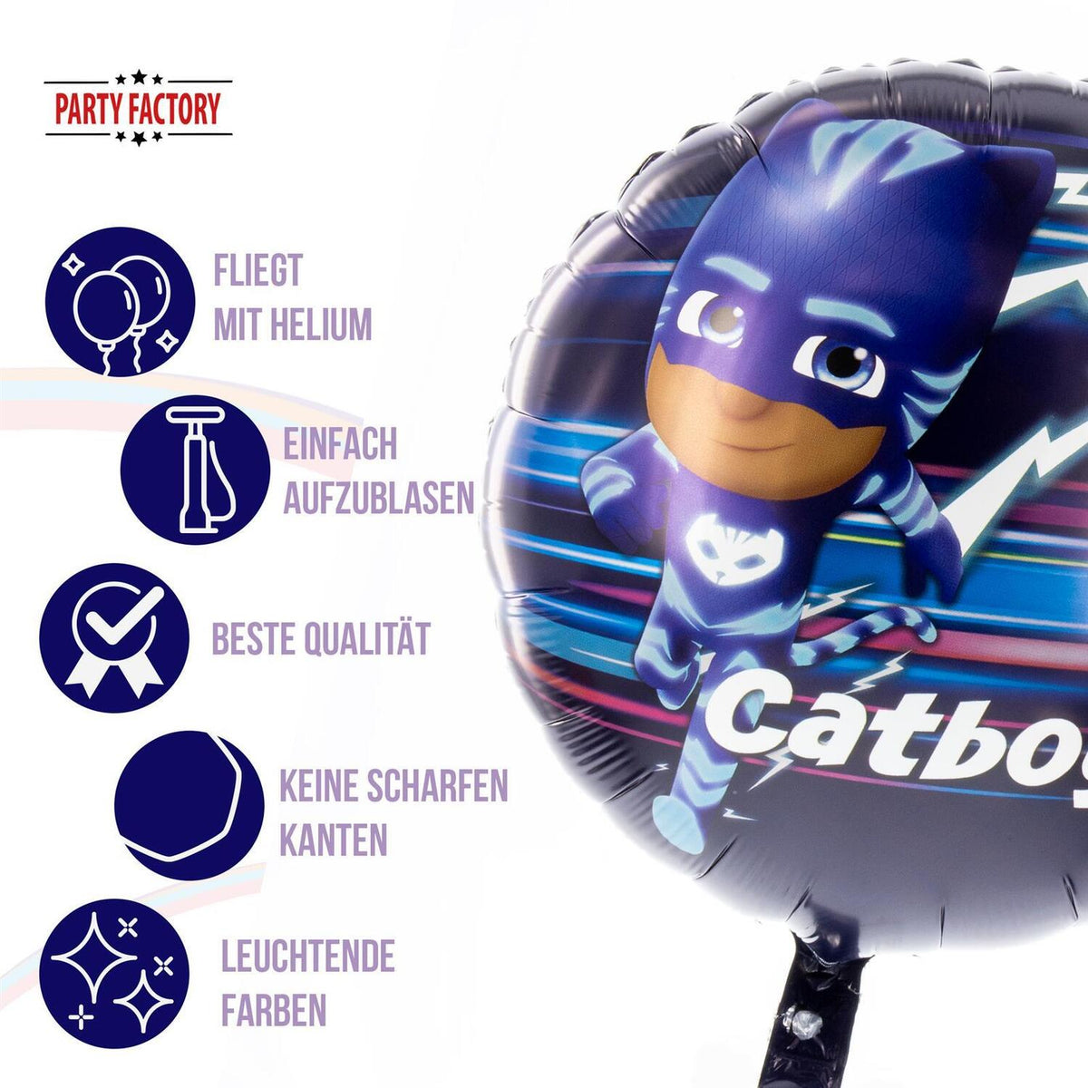 PJ MASKS Folienballon Ø45 cm bunt Catboy 5