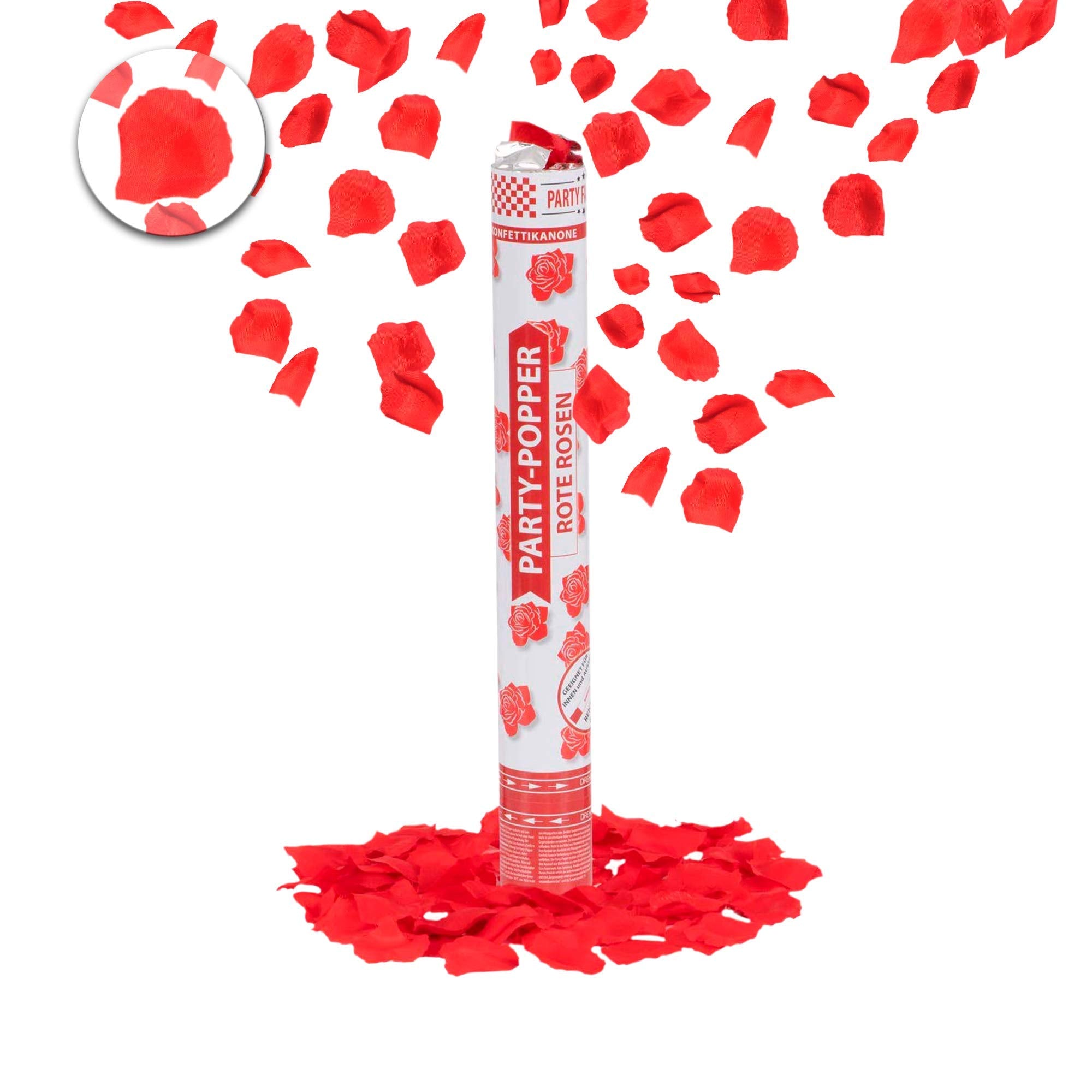 Party Popper 40cm Rote Rosen 3