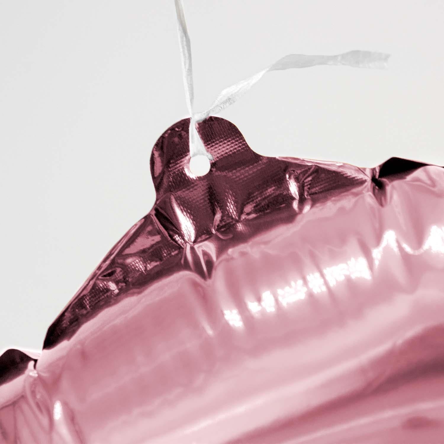 Folienballons Zahlenballon rosé 100 cm Zahl 0 bis 9 glänzend 3