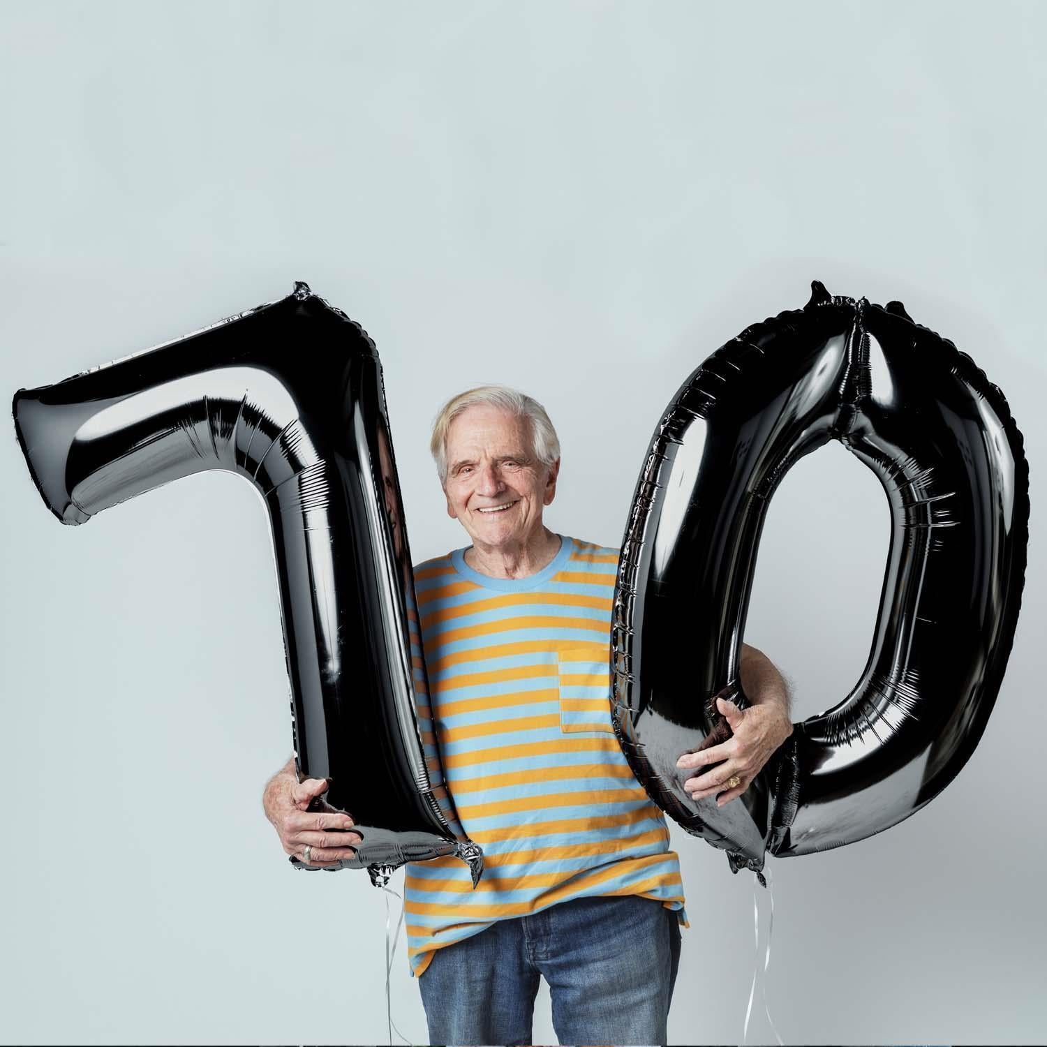 Folienballons Zahlenballon schwarz 100 cm Zahl 0 bis 9 glänzend 5