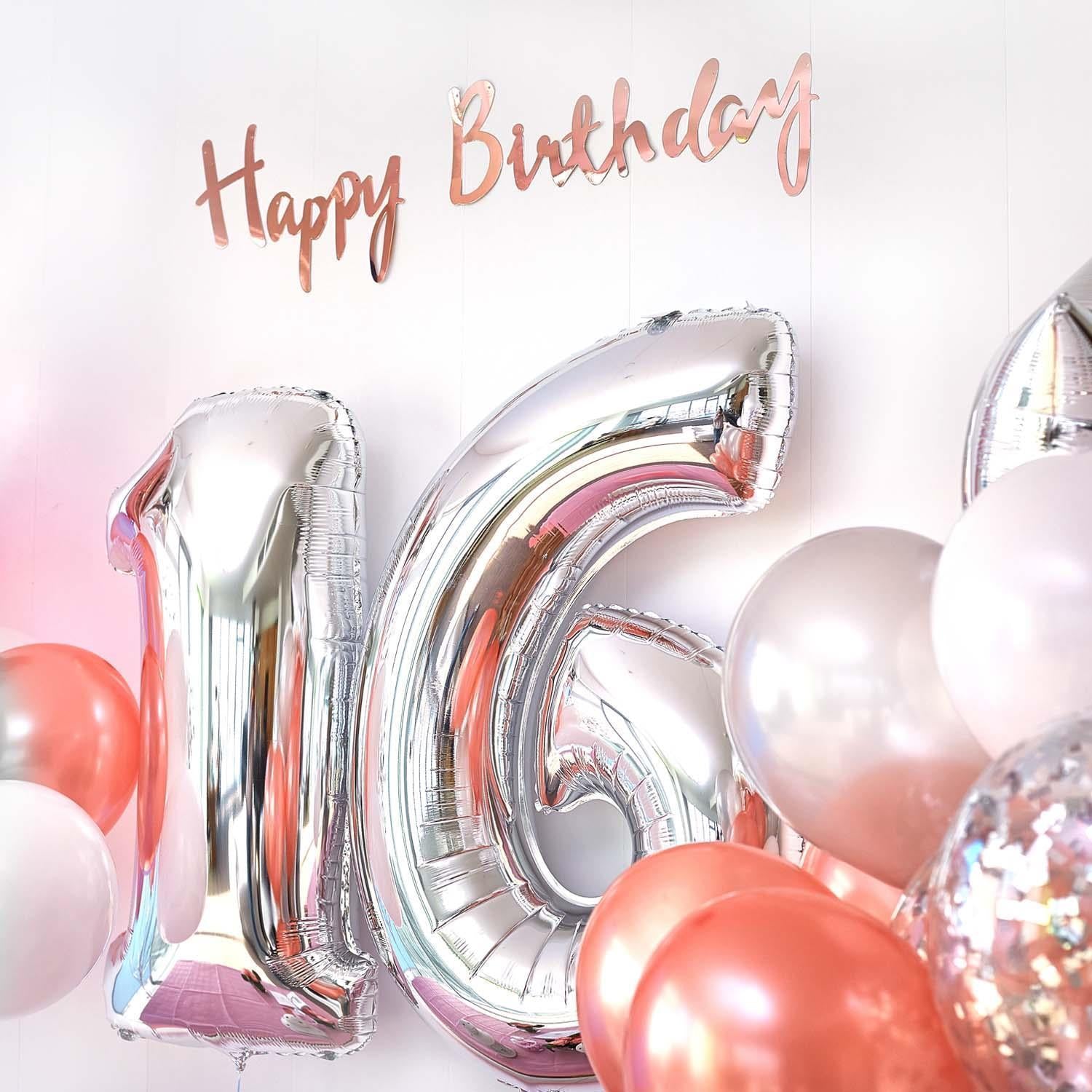 Folienballons Zahlenballon in Silber 100 cm Zahl 0 bis 9 glänzend 5