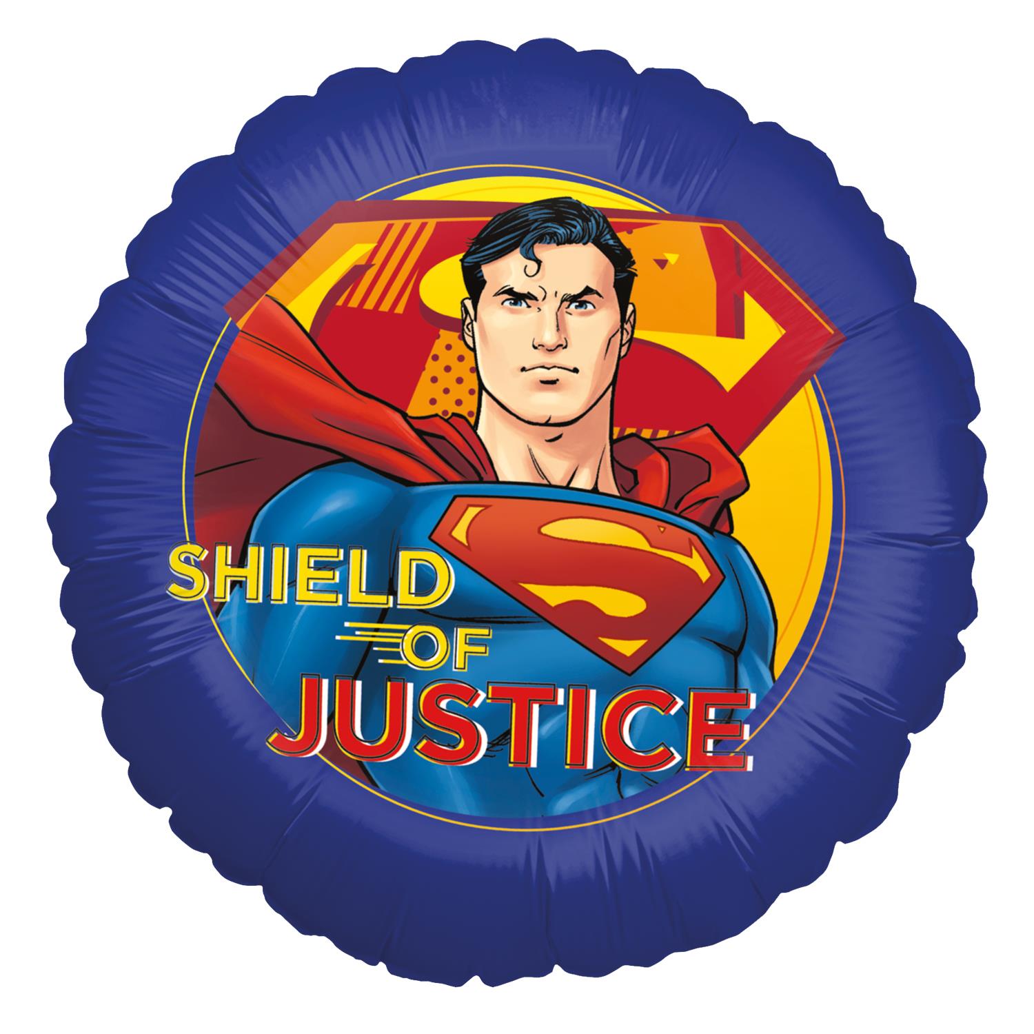 Superman Folienballon - rund Shield of Justice