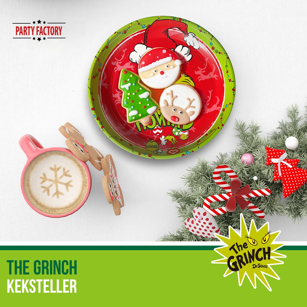The Grinch Keksteller Weihnachtsteller für Plätzchen Kuchen und Gebäck