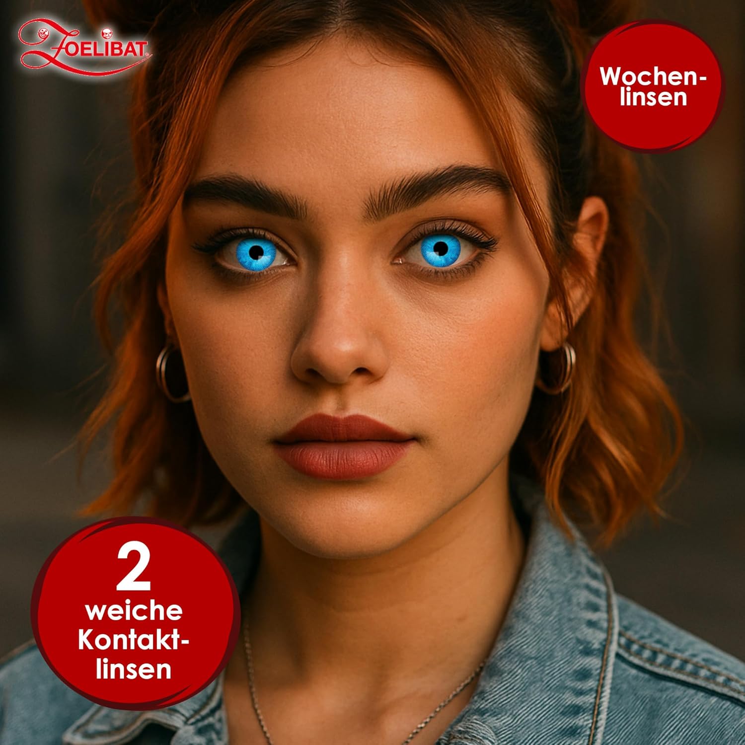 Zoelibat Eyecatcher Wochen-Kontaktlinsen Electro Blue 3
