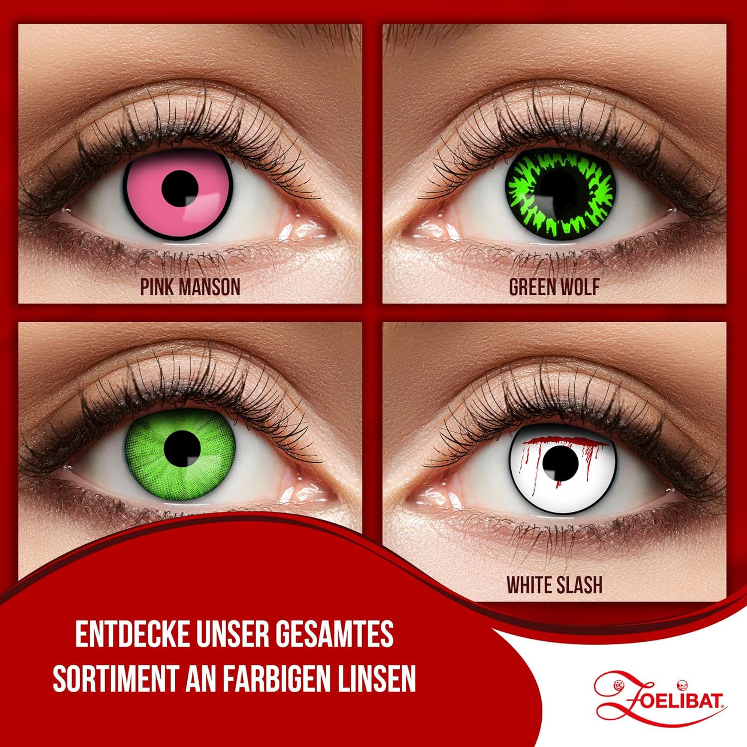 Zoelibat Eyecatcher Wochen-Kontaktlinsen Electro Green 8