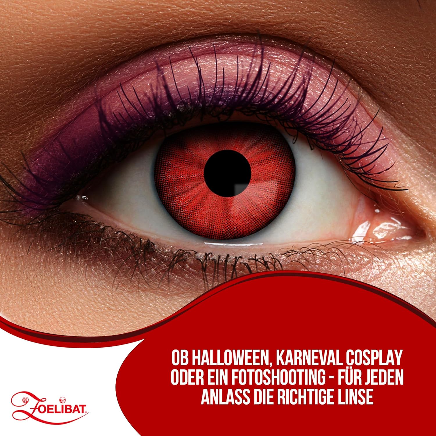 Zoelibat Eyecatcher Wochen-Kontaktlinsen Electro Red 6