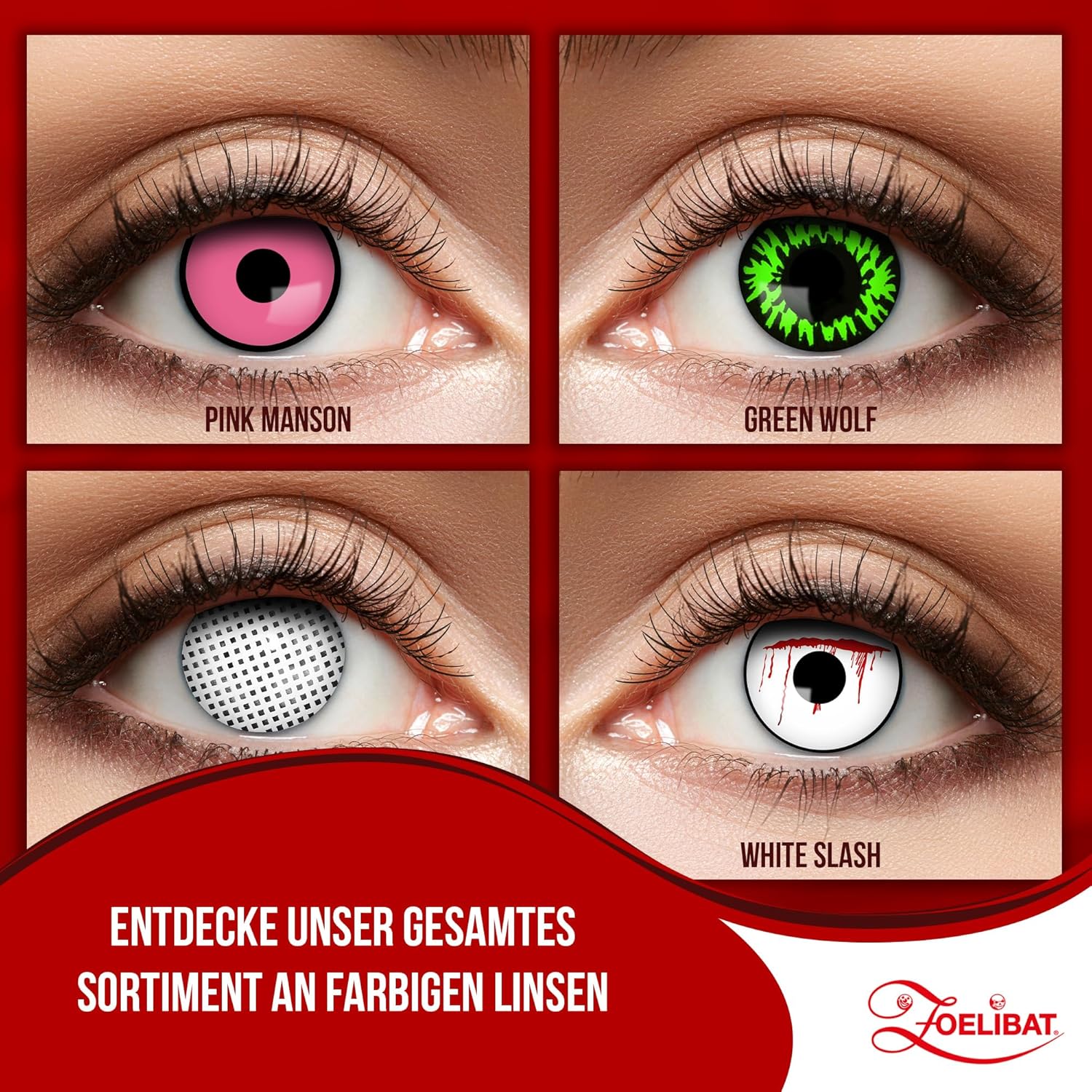 Zoelibat Eyecatcher Wochen-Kontaktlinsen White Screen 8