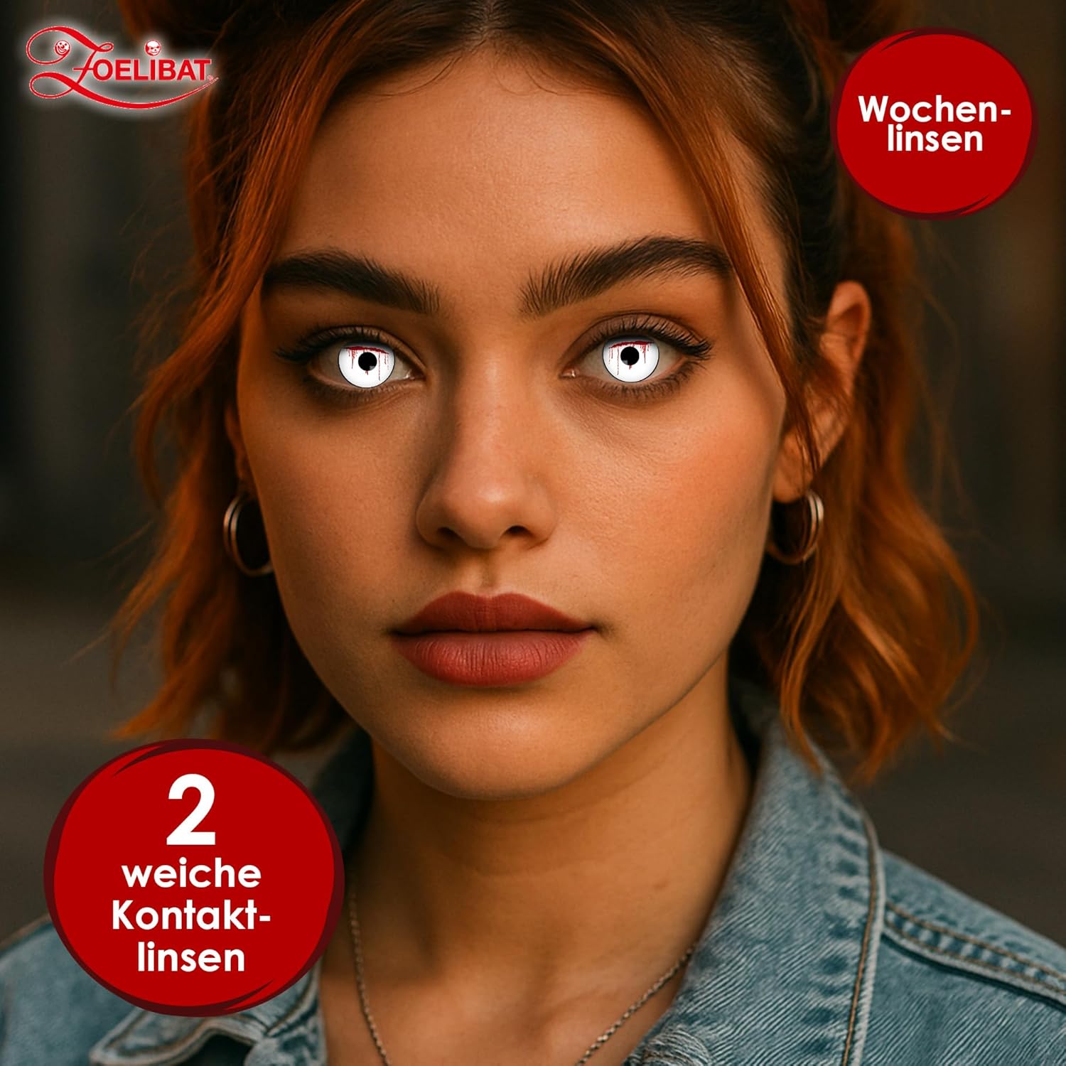 Zoelibat Eyecatcher Wochen-Kontaktlinsen White Slash 3