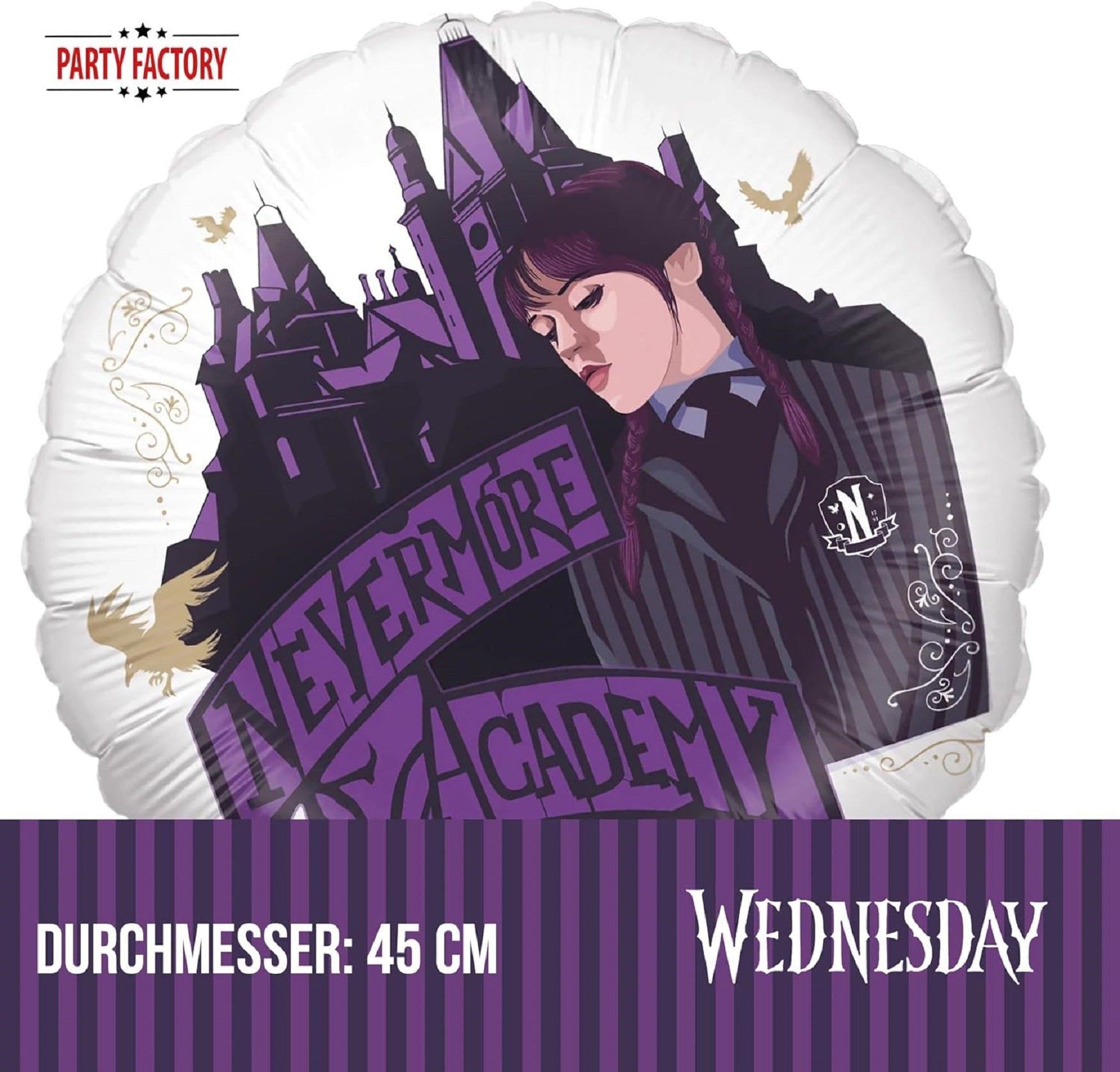 Wednesday Folienballon rund ø45 cm Nevermore Academy 3