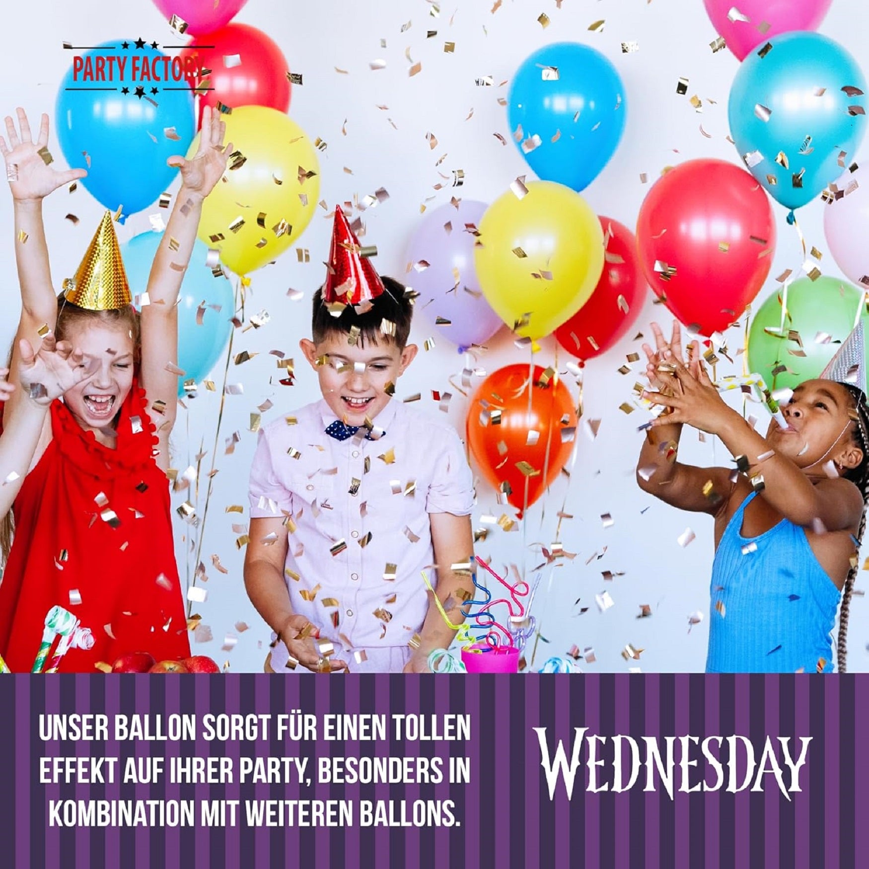 Wednesday Folienballon rund ø45 cm UNITAS EST INVICTA 6