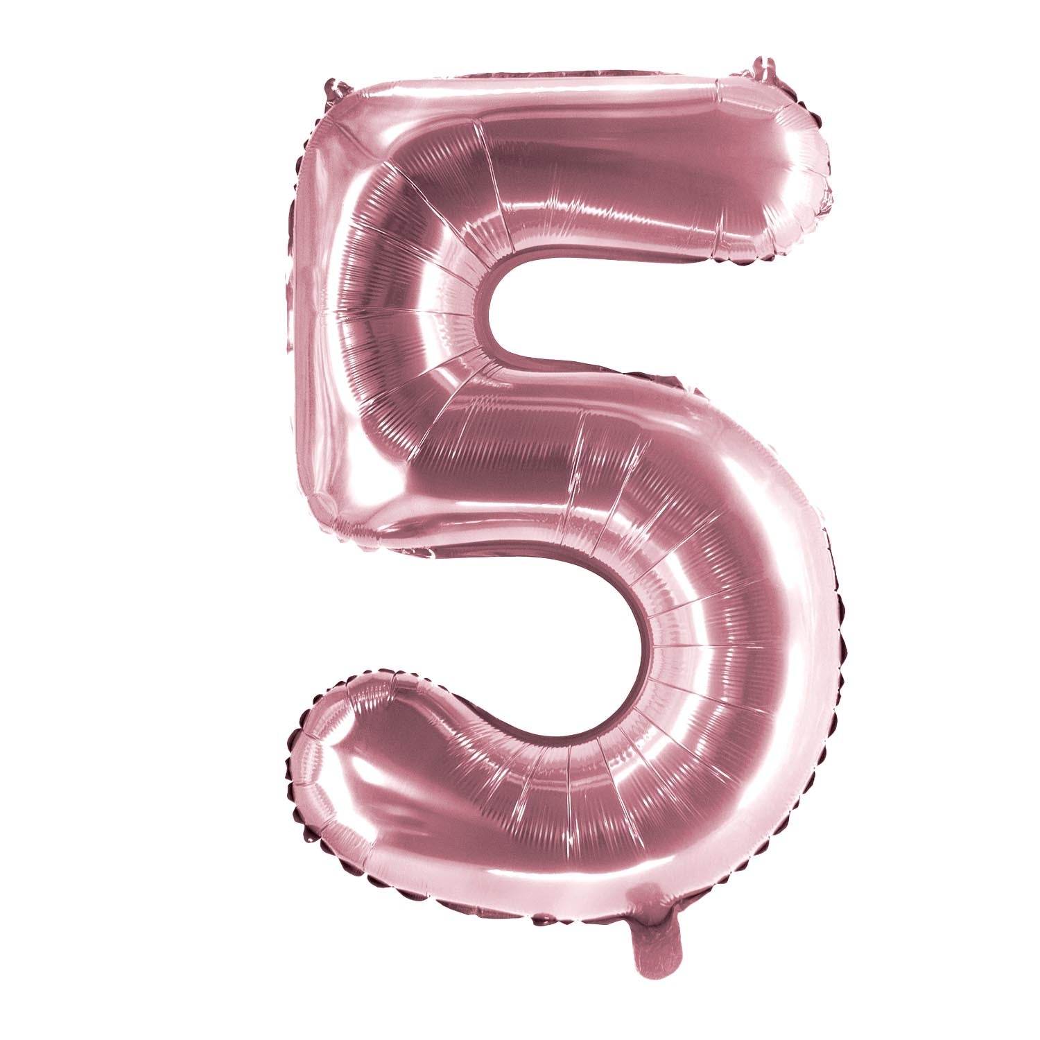 Folienballons Zahlenballon rosé 100 cm Zahl 0 bis 9 glänzend 10