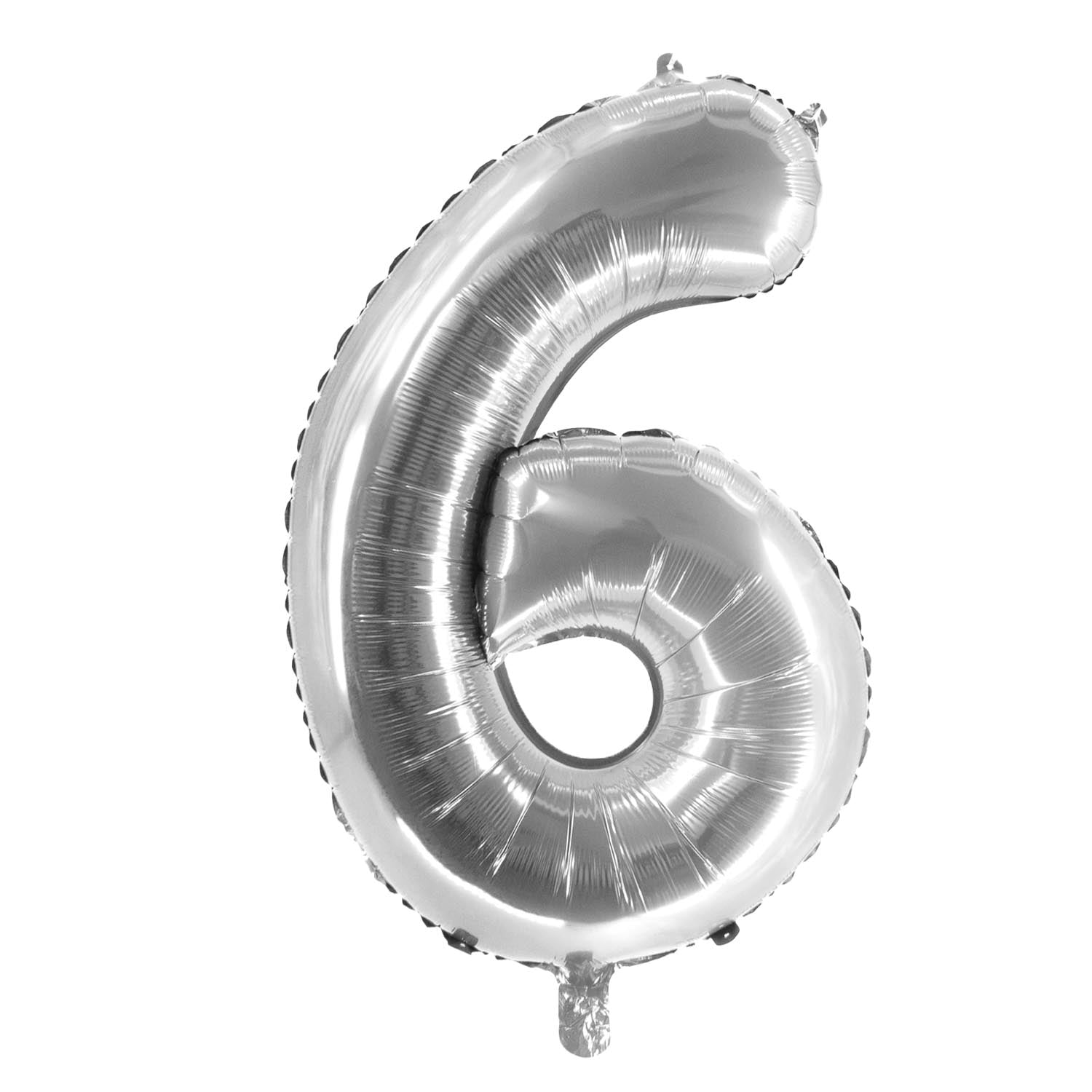 Folienballons Zahlenballon in Silber 100 cm Zahl 0 bis 9 glänzend 12