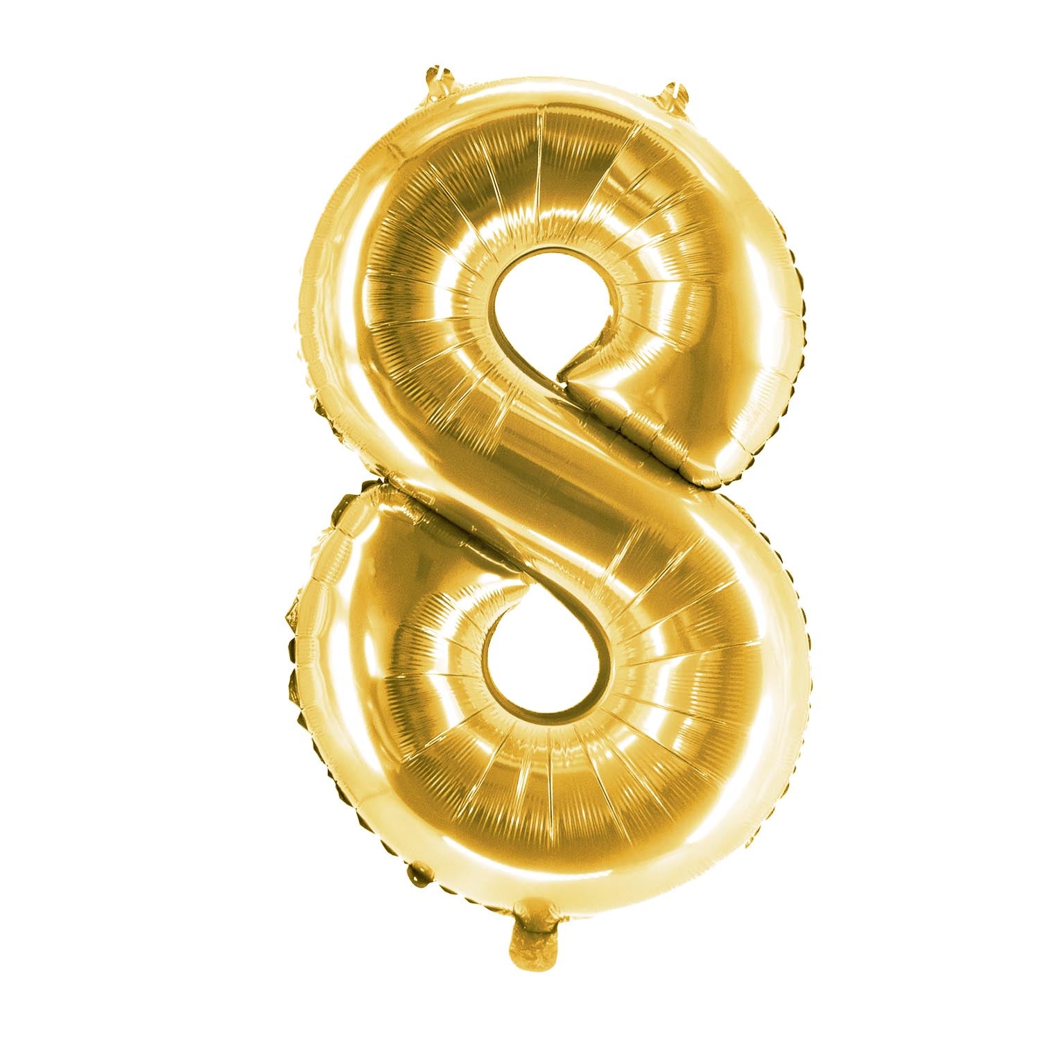 Folienballons Zahlenballon in Gold 100 cm Zahl 0-9 glänzend 13