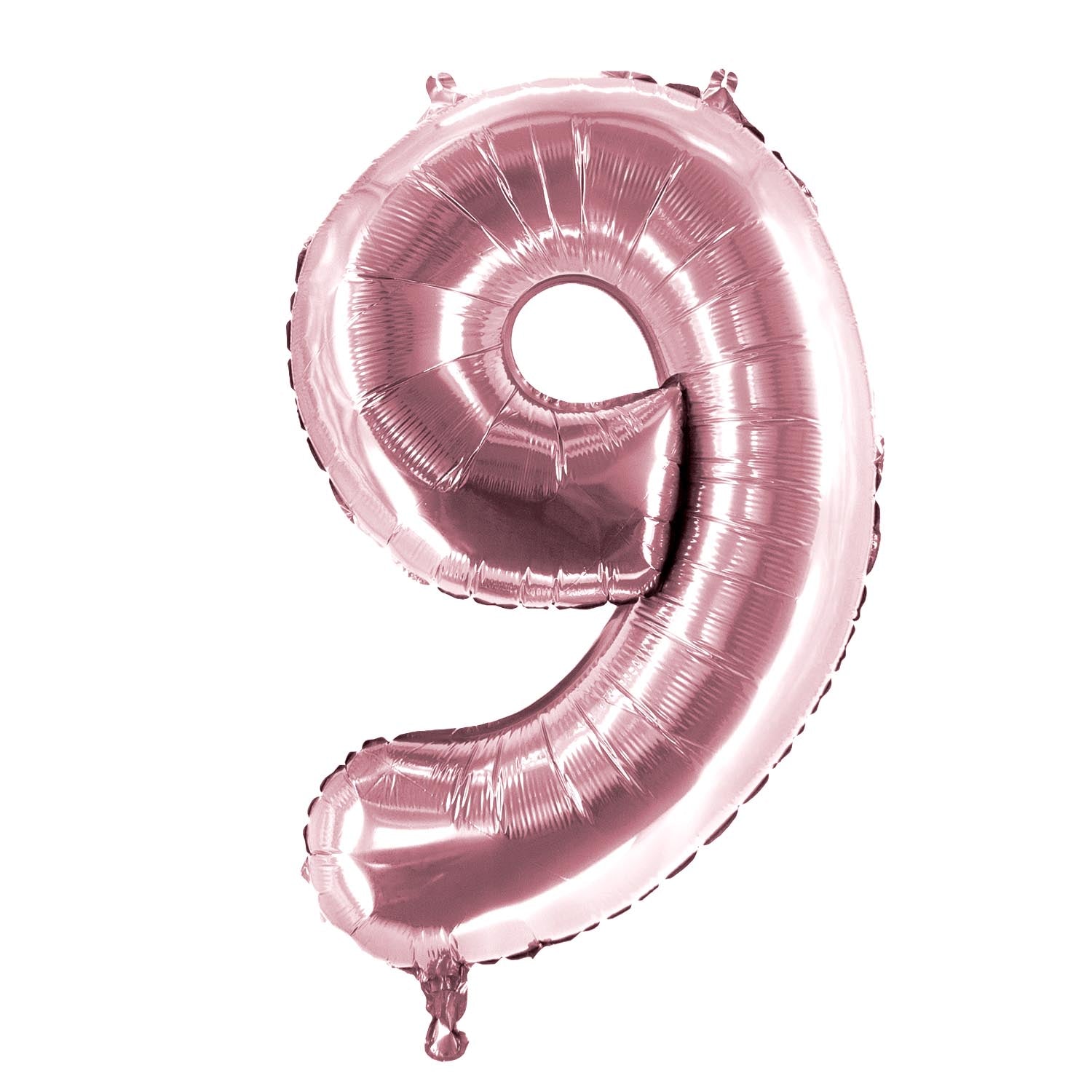 Folienballons Zahlenballon rosé 100 cm Zahl 0 bis 9 glänzend 14