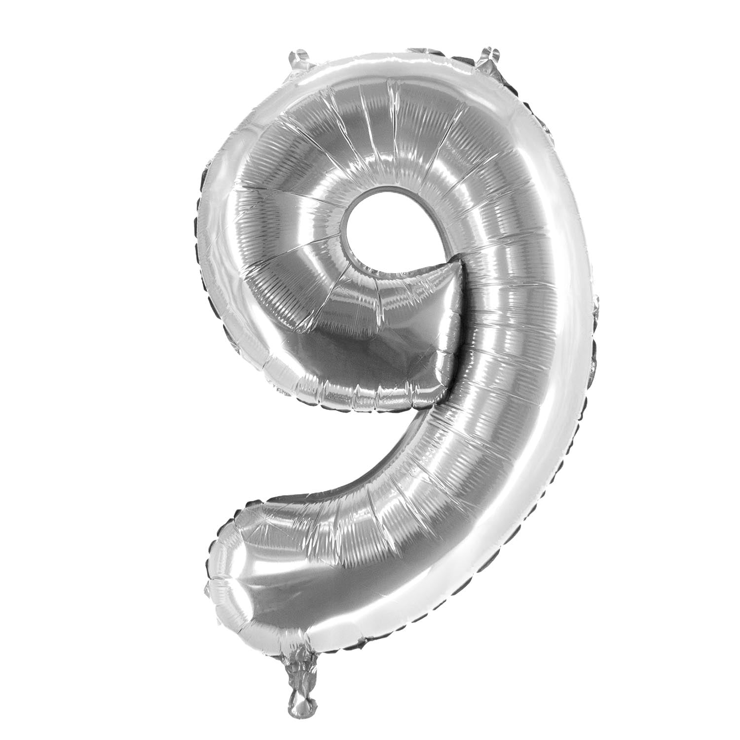 Folienballons Zahlenballon in Silber 100 cm Zahl 0 bis 9 glänzend 15