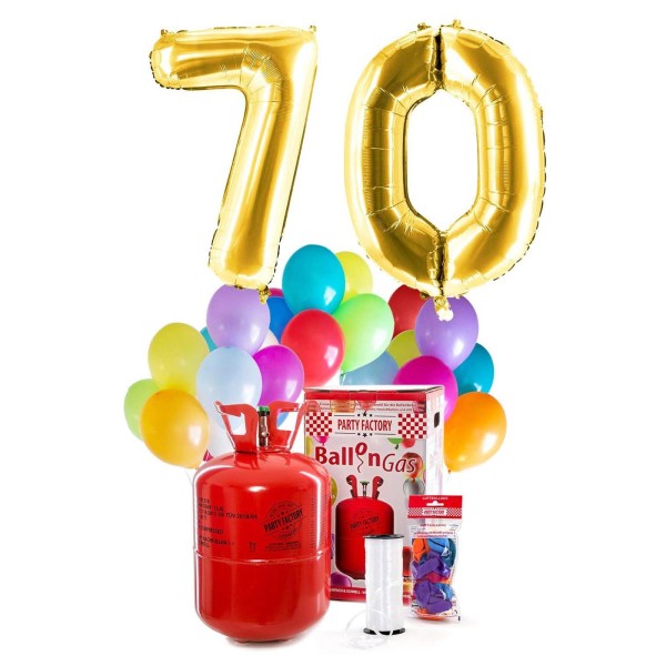 Helium Geburtstags-Komplettset "Goldene 70"