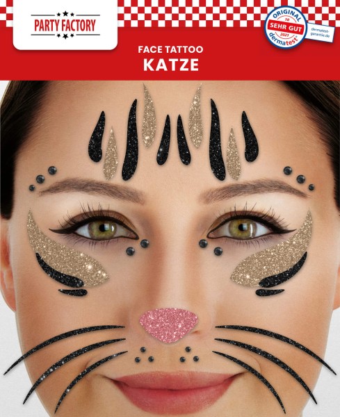 Katze - Glitter Face Tattoo
