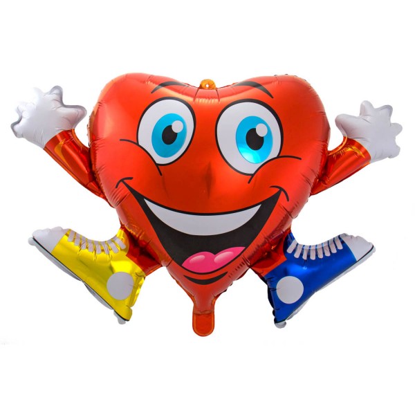 SuperShape Folienballon Lachendes Herz