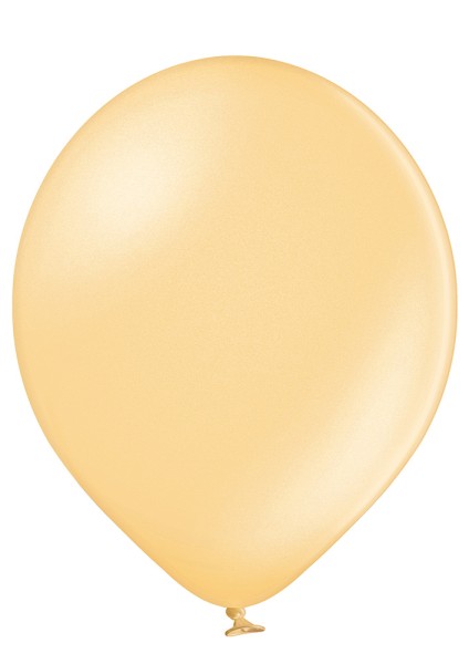 50er Set pfirsichfarbene Metallic-Luftballons, ø25cm