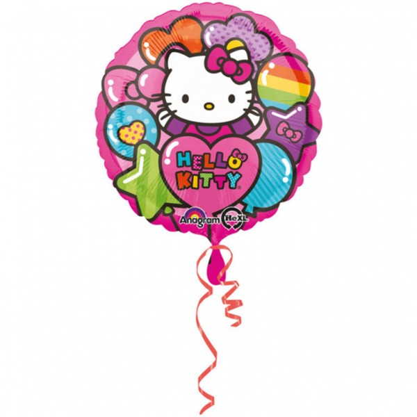 Hello Kitty Regenbogen Folienballon ø43cm