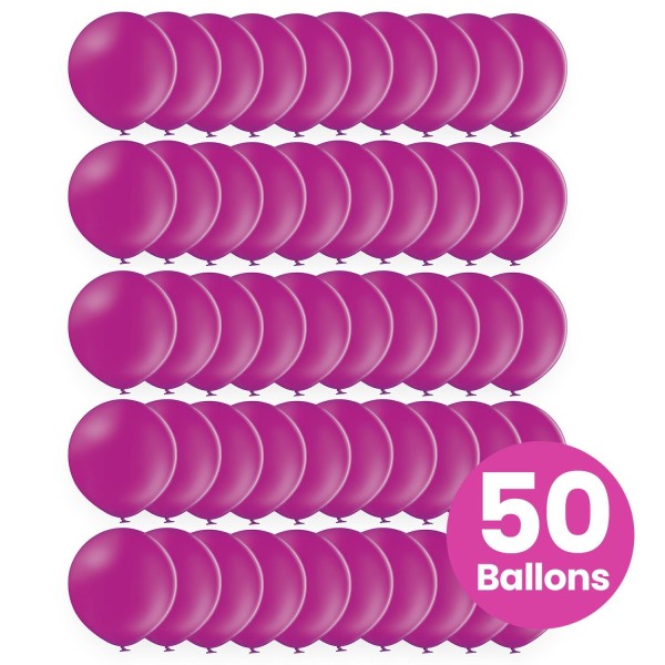 50er Set violette Luftballons, ø25cm