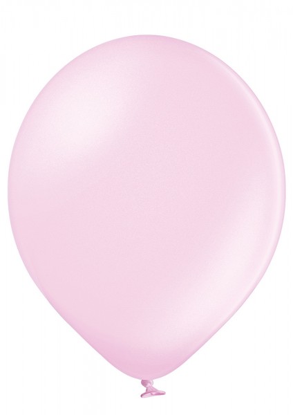 25er Set metallic-rosa Luftballons, 25cm