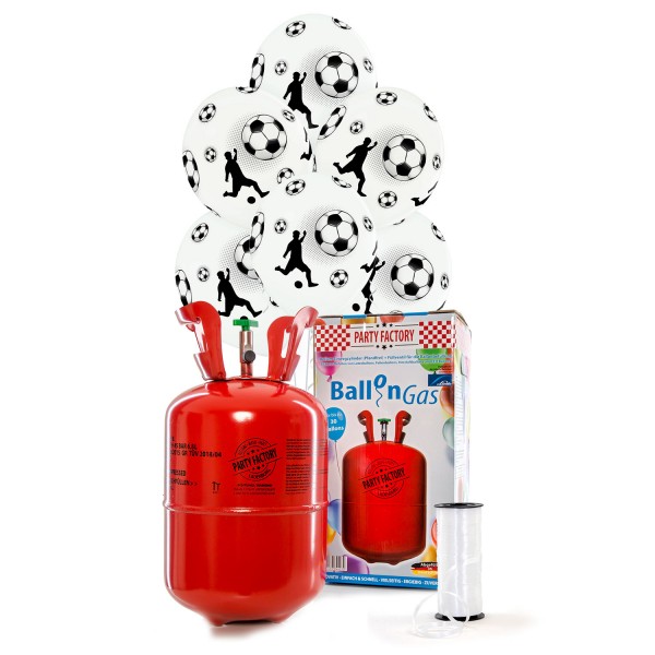 EM Helium Set "Fußball" inkl. 25 Motivlatexballons ø 27cm