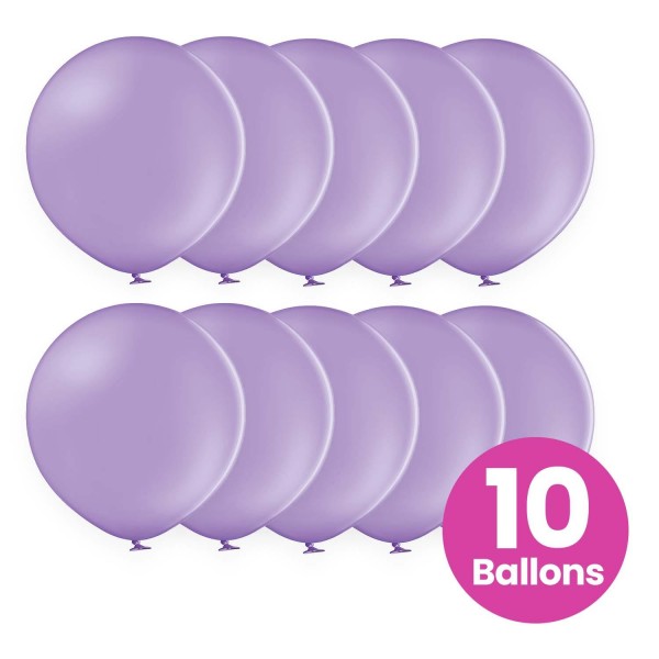 10er Set lavendelfarbene Luftballons, 25cm