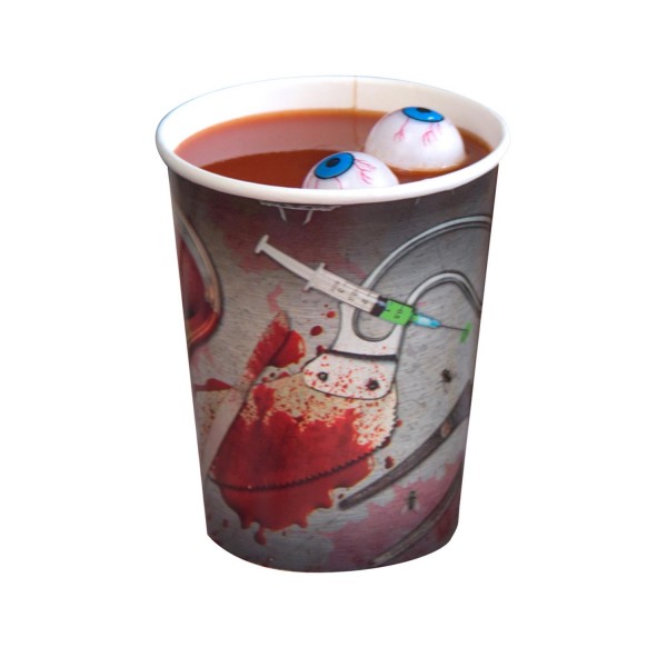 Becher "Bloody Halloween", 250 ml, 8er-Pack