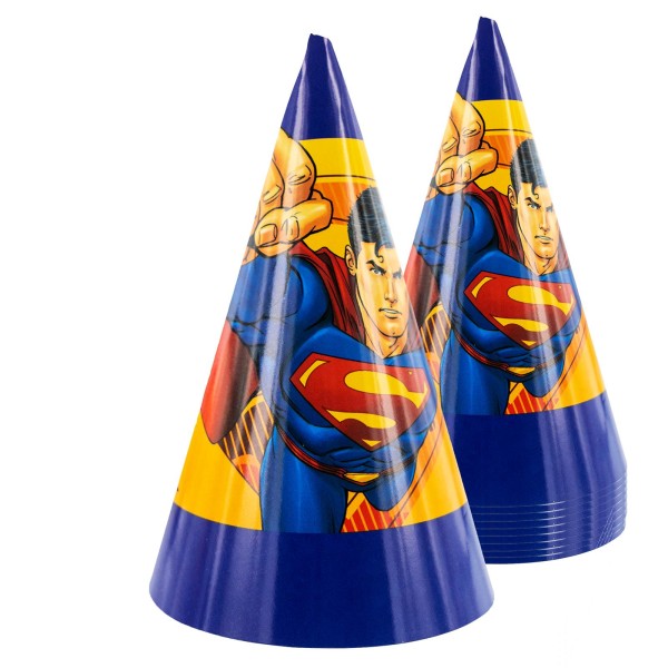 Partyhüte "Superman" 10 Stück