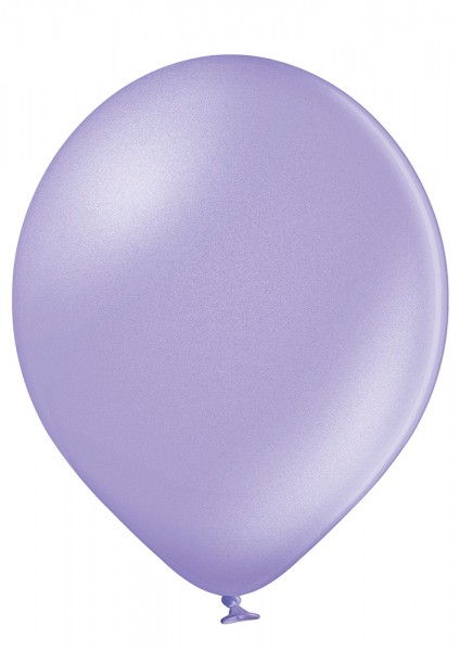 25er Set lavendelfarbene Metallic-Luftballons, 25cm