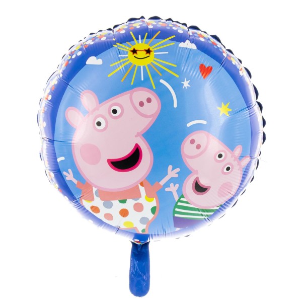 Party Factory `Peppa Wutz´ Folienballon, Ø45cm, bunt, Peppa Pig und George, Schweinchen, Heliumballo