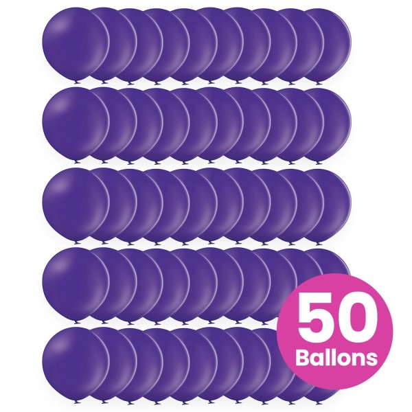 50er Set lila Luftballons, ø25cm