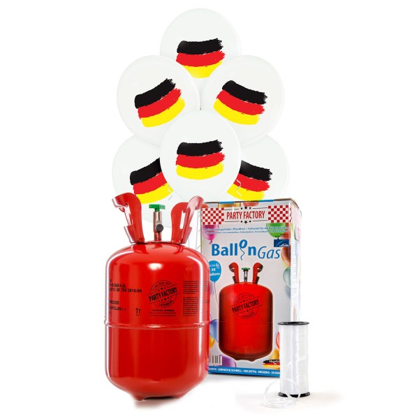 EM Helium Set "Deutschlandflagge" inkl. 25 Motivlatexballons ø 27cm